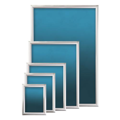 Seco A3 Brushed Aluminium Snap Frame Silver - AM8-A3 Picture Frames 27096SS