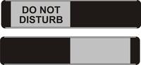 Stewart Superior Do Not Disturb Sliding Door Plate Panel Aluminium/PVC W255xH52mm Self-adhesive Ref BA104