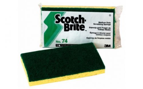 ACS 3-3/8x6 Yellow Sponge With Medium Duty Green Pad/Ind. Wrapped Pack 8 / 5 sponges