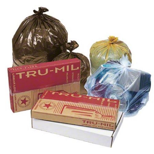 30 Gal. Low Density Tru-Mil Can Liner 30''x36'' 1.4mil, Black (25 Per Roll, 5 Rolls)