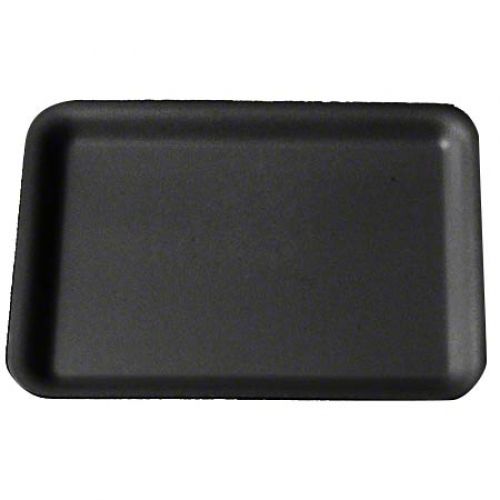 #20S Foam Food Tray 8.5''x6.5''x0.5'', Black, 125/Pack