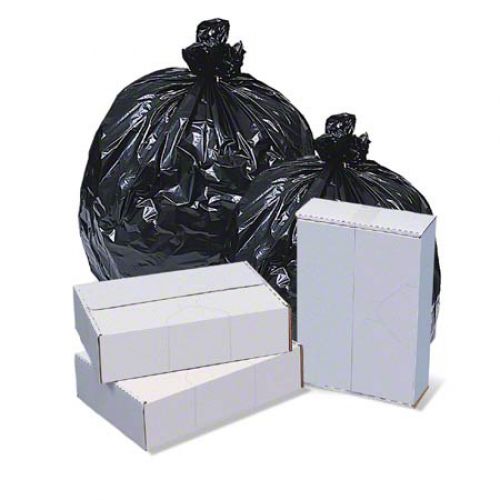 55 Gal. Low Density XX-Heavy Glutton Can Liner 41''x54'' 1.4mil, Black (20 Per Roll, 5 Rolls)