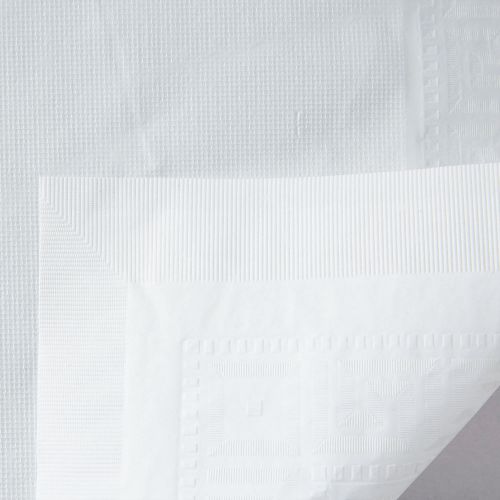 Hoffmaster White Paper Tablecover 54 X 108 Paper With Poly Backing 3 Ply Pack 25 / cs