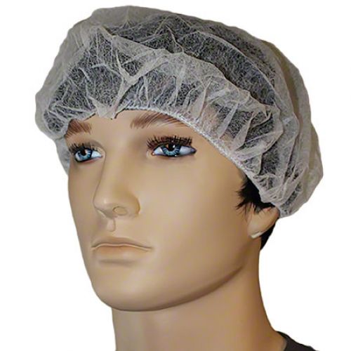 Impact White 21 Non Woven Bouffant Cap Pack 1000 / Case