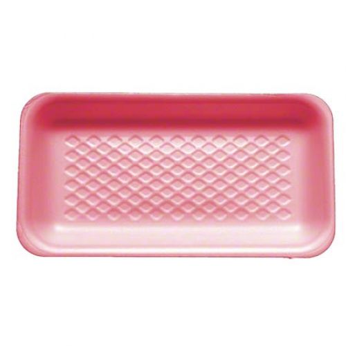 #10P Processor/Heavy Foam Food Tray 10.75''x5.75''x0.63'' (West Coast Only), Rose, 100/Pack