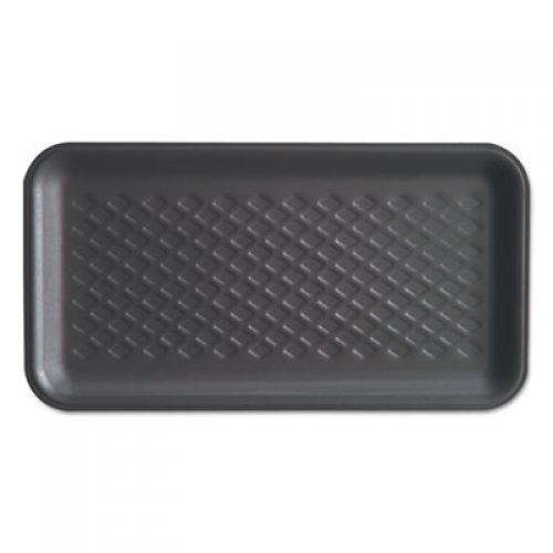#10S Foam Food Tray 10.75''x5.75''x0.63'' (West Coast Only), Black, 125/Pack