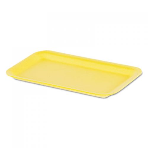 #17S Foam Food Tray 8.25''x4.75''x0.63'' (West Coast Only), Yellow, 125/Pack