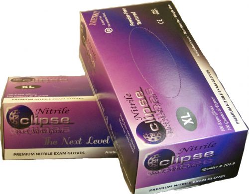 AOSS Medical Black Nitrile Medium Eclipse Powder Free Black Nitrile Pack 1 Box