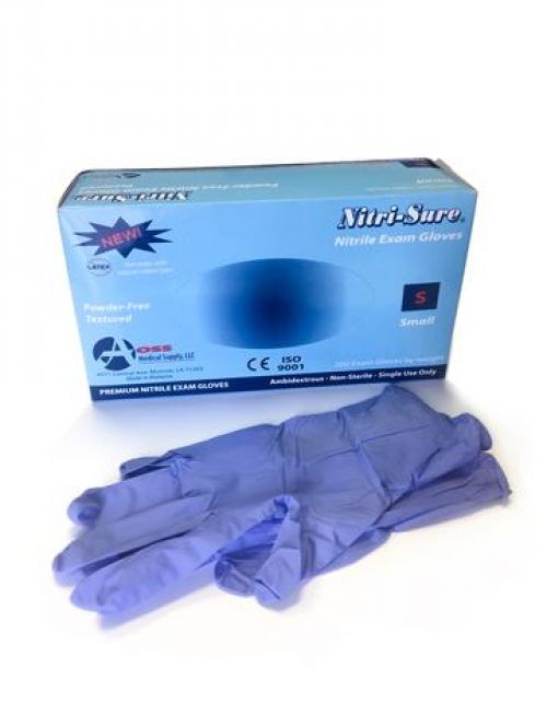 AOSS Medical Nitri-Sure Nitrile Powder Free Exam Large Pack 200 / BX