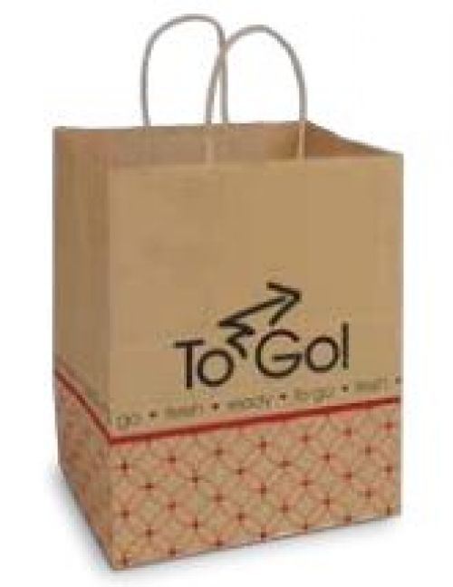 Bagcraft Dubl Life ToGo! Carryout Bag Bistro 10" x 6.75" x 12" Pack 250 / cs