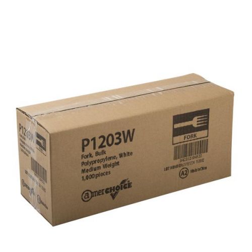 AmerCare Medium Weight Fork Polypropylene White Pack 1000 / cs