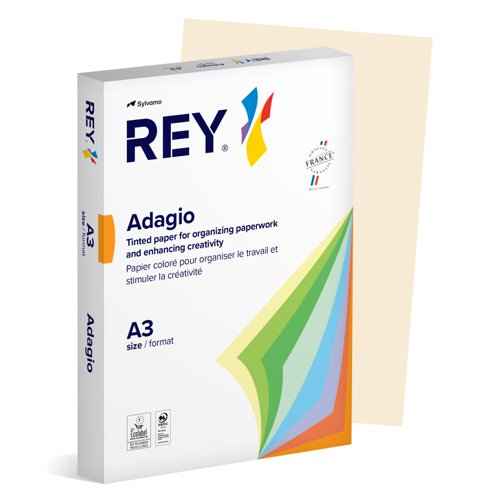 Rey Adagio Paper A3 80gsm Ivory Cream (Ream 500) RYADA080X449 40496PC