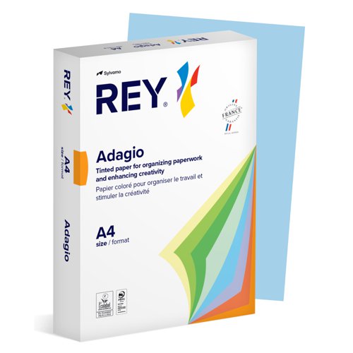 Rey Adagio Card A4 160gsm Blue (Ream 250) RYADA160X403