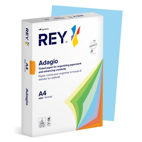 Rey Adagio Paper A4 80gsm Bright Blue (Ream 500) RYADA080X421