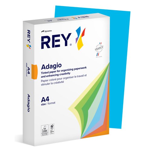 Rey Adagio Paper A4 80gsm Deep Blue (Ream 500) RYADA080X420