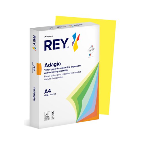 Rey Adagio Paper A4 80gsm Deep Yellow (Ream 500) RYADA080X425 60642PC