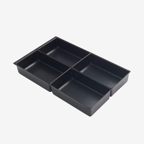 227P5/1 | These insert trays fit the Bisley Multidrawer range and provide an efficient way to organise your storage within drawers. Each tray comes with label inserts included as standard. This particular model features 4 compartments.