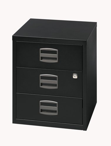 Bisley 3 Drawer A4 Mobile Home Filer Black