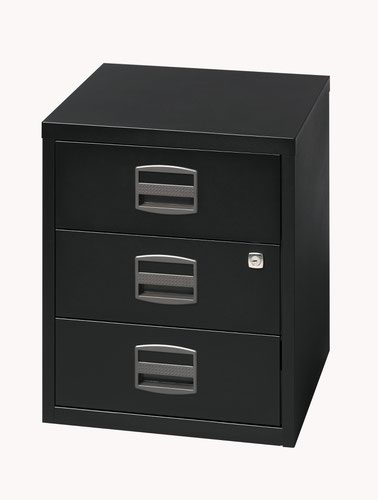 Bisley A4 Mobile Home Filer 3 Drawer Black
