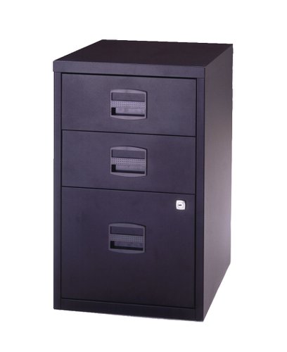 Bisley 3 Drawer A4 Homefiler Black