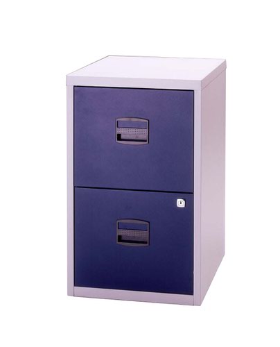 Bisley A4 Personal And Home Filer 2 Drawer Grey/Blue