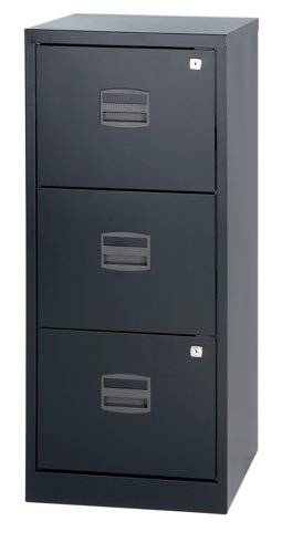 Bisley 3 Drawer A4 Personal Filer Black