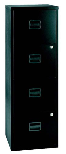 Bisley A4 Personal And Home Filer 4 Drawer Black