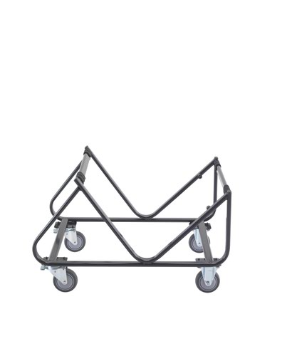 A black metal-framed trolley with large castors, designed to carry up to 25 Twilight chairs. Perfect for environments such as school halls, where chairs need to be moved and stacked frequently.