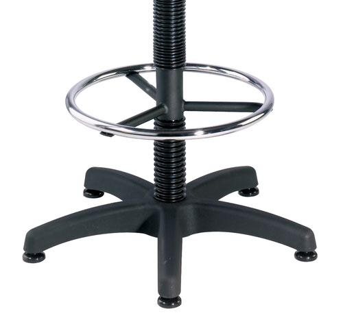 AC1014 | A hi-rise fixed foot ring accessory to enable adaptation of chairs to be used in factories and laboratory environments. Base fitted with glides to maintain stability - we advise never to use a draughting kit with a chair that tilts, or has castors fitted.