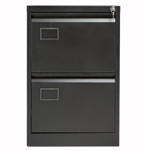 AOC2BLK Bisley 2 Drawer Contract Steel Filing Cabinet Black