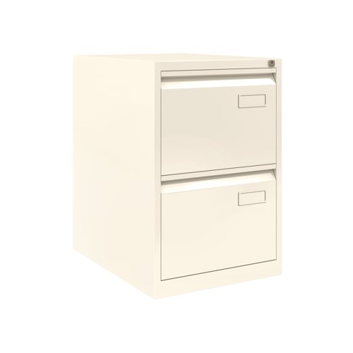 Bisley 2 Drawer Contract Steel Filing Cabinet Chalk White