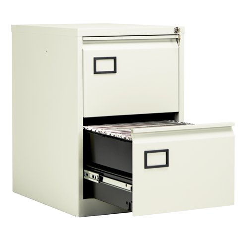 AOC2WHT | The Bisley 2 Drawer Contract Steel Filing Cabinet is the perfect solution for your office storage needs. Fitted with recessed handles and a central locking system, this filing cabinet ensures the safety and security of your important documents. The anti-tilt feature prevents more than one drawer from being opened at a time, reducing the risk of accidents. The cabinet is supplied with 2 deep drawers, providing ample space for all your files and paperwork. Made from high-quality steel, this filing cabinet is durable and built to last. With its sleek design and practical features, the Bisley 2 Drawer Contract Steel Filing Cabinet is a must-have for any modern office.