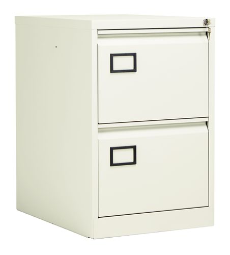 Bisley 2 Drawer Contract Steel Filing Cabinet - Chalk