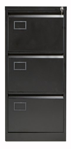 AOC3BLK Bisley 3 Drawer Contract Steel Filing Cabinet Black