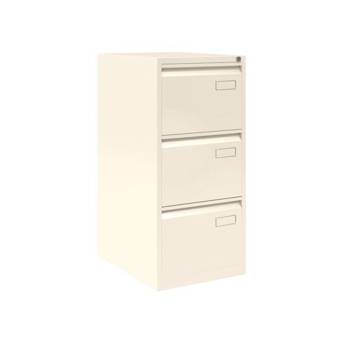 Bisley 3 Drawer Contract Steel Filing Cabinet Chalk White
