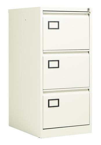 Bisley 3 Drawer Contract Steel Filing Cabinet Chalk White