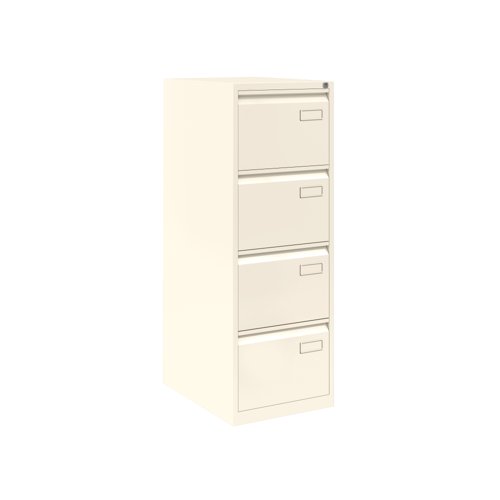 Bisley 4 Drawer Contract Steel Filing Cabinet Chalk White