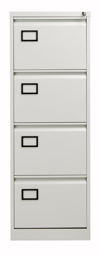 AOC4G/G Bisley 4 Drawer Contract Steel Filing Cabinet Goose Grey