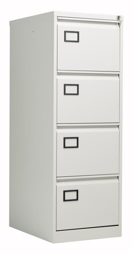 The Bisley 4 Drawer Contract Steel Filing Cabinet is the perfect solution for your office storage needs. With its recessed handles and central locking system, you can be sure that your documents are safe and secure. The anti-tilt feature prevents more than one drawer from being opened at a time, ensuring that your cabinet remains stable. The cabinet is supplied with 4 deep drawers, providing ample space for all your files and documents. Made from high-quality steel, this filing cabinet is built to last and is a great investment for any office. With its sleek design and practical features, the Bisley 4 Drawer Contract Steel Filing Cabinet is a must-have for any modern workplace.