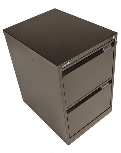 BS2E/BLK Bisley 2 Drawer Classic Steel Filing Cabinet Black