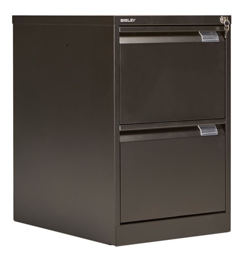 Bisley 2 Drawer Classic Steel Filing Cabinet Black