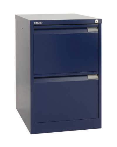 Bisley 2 Drawer Classic Steel Filing Cabinet Blue