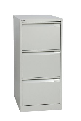 Bisley 3 Drawer Classic Steel Filing Cabinet Goose Grey