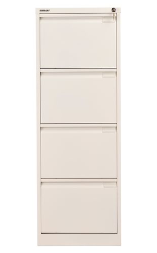 BS4E/CHK | The Bisley 4 Drawer Classic Steel Filing Cabinet is the perfect solution for all your filing needs. With its fully welded construction, this cabinet is built to last. The double skin drawer fronts provide added strength and durability, ensuring that your documents are safe and secure. The cabinet is suitable for both foolscap and A4 filing, making it versatile and practical. With four deep drawers, you'll have plenty of space to store all your important documents. Whether you're looking to organize your home office or your workplace, the Bisley 4 drawer classic filing cabinet is the ideal choice. Invest in this high-quality cabinet today and enjoy the benefits of a well-organised workspace.