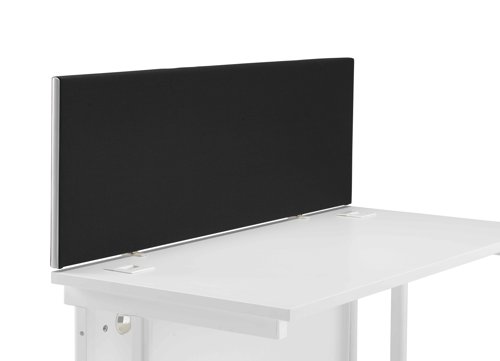 Straight Upholstered Desktop Screen 1200mm Black