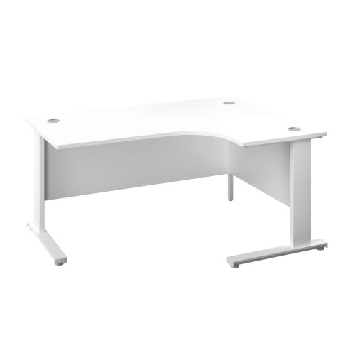 1200X1200 Cable Managed Upright Right Hand Radial Desk White-White