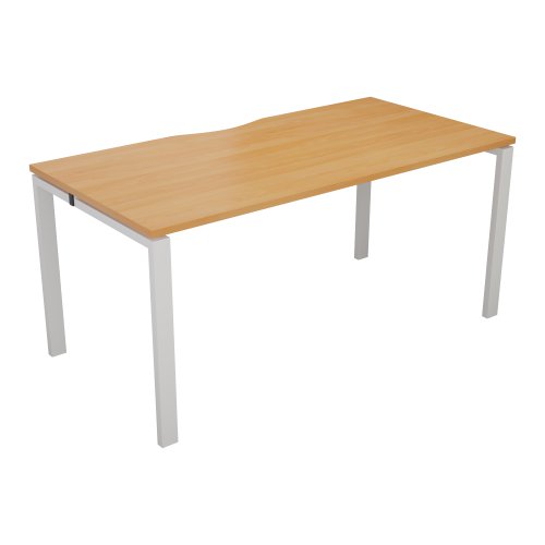 CB Bench with Cut Out : 1 Person : 1200 X 800 : Beech/White