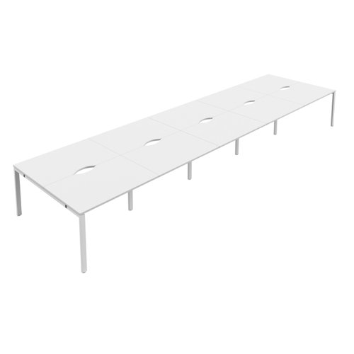 CB Bench with Cut Out: 10 Person 1200 X 800 White/White