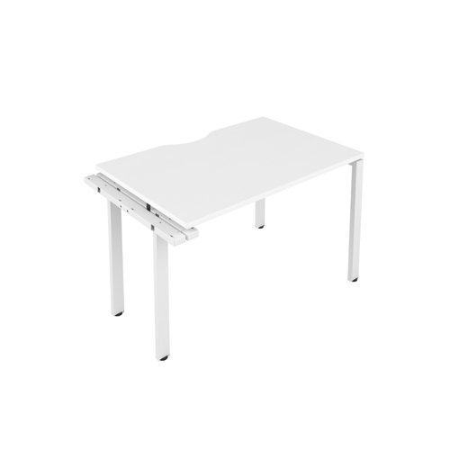 CB Bench Extension with Cut Out: 1 Person 1200 X 800 White/White