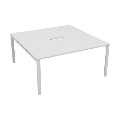 CB Bench with Cut Out: 2 Person 1200 X 800 White/White